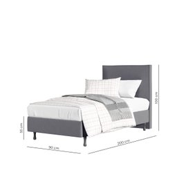 Cama Solteiro One Com Cabeceira Moderna em Mdf Pé Eucalipto - 3