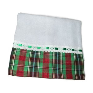 Pano de Prato Xadrez Natalino 68x50cm