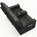 Ver mais imagens de Poltrona de Cinema Reclinável 2 Lugares Baú Usb Mallie Fh9 Pu Preto Brilho - Mpozenato