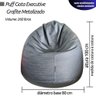 Puff Gota Executive Luxo Fino Acabamento Metalizado Home Office (sem Enchimento) Uso Sala Quarto - 5