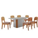 Ver imagem 2 de Mesa de Jantar Isadora 180cm Tampo Mdf Vidro com 6 Cadeiras Copper Premium
