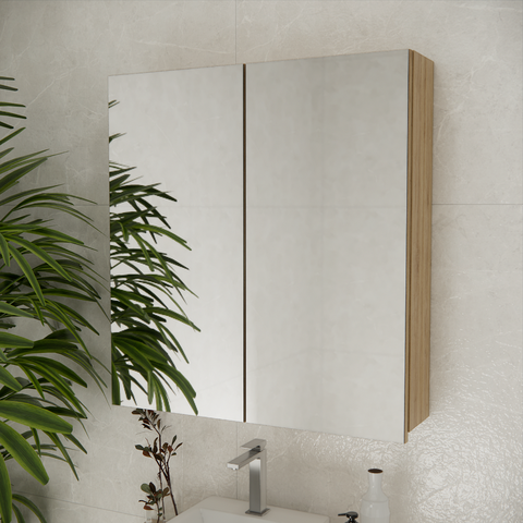 Espelheira de Banheiro Nature 75cm Estilare Esp4010 Carvalho