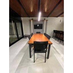 Conjunto para Área Gourmet 8 Cadeiras 2,0x0,90m - Athenas - Paonanda Decor - 3
