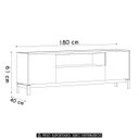 Ver imagem 4 de Rack Tv 50 Pol 180cm 2 Portas 1 Gaveta Soleil Tauari/grafite F07 - Mpozenato
