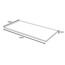 Balcão Karen 159cm 2 Portas 3 Gavetas Nature/Preto com Tampo MDP - Peternella Móveis - 5