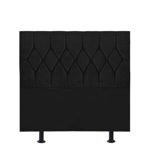 Cabeceira Estofada Istambul Capitonê 100cm Solteiro Box Quarto Corino Preto - Ahazzo Móveis