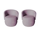 Ver imagem 1 de Kit 2 Poltronas Decorativa Beatriz Orgânica Veludo Rosê