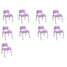 Kit 9 Cadeira Iso Infantil Creche, Escola Base Cinza Lilas - 2