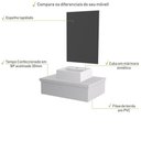 Ver imagem 4 de Conjunto Bancada C-cuba Q32 e Espelheira Metrópole 601 Perffect Acetinado Branco Chess