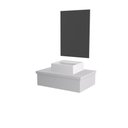 Ver imagem 1 de Conjunto Bancada C-cuba Q32 e Espelheira Metrópole 601 Perffect Acetinado Branco Chess