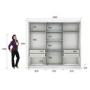 Ver imagem 5 de Guarda Roupa Casal com Espelho 3 Portas 4 Gavetas - Arezzo Plus-branco - Móveis Novo Horizonte