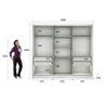 Guarda Roupa Casal com Espelho 3 Portas 4 Gavetas - Arezzo Plus-branco - Móveis Novo Horizonte - 5