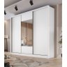Guarda Roupa Casal com Espelho 3 Portas 4 Gavetas - Arezzo Plus-branco - Móveis Novo Horizonte - 2