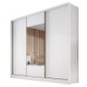 Guarda Roupa Casal com Espelho 3 Portas 4 Gavetas - Arezzo Plus-branco - Móveis Novo Horizonte - 3