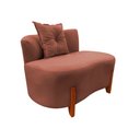 Ver imagem 4 de Namoradeira Sofá Feijão Luna 100cm Orgânica Bouclé Terracota