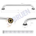 Ver imagem 3 de Barra de Apoio Reta Bruen - 60cm - Cromada
