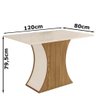 Mesa De Jantar 120X80 Cm Sci18 4 Lugares Off White - 4