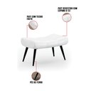 Ver imagem 6 de Kit Poltrona e Puff Para Sala de Estar com Almofada e Pés Palito Lord Facto Dunas Branco - Ibiza