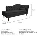Ver imagem 5 de Kit Diva Recamier Juliana 185cm Lado Esquerdo e 01 Poltrona Classic Linho Cinza Escuro - Amarena