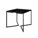 Ver imagem 1 de Mesa Jantar Industrial Quadrada Preta 90cm Base V Ferro Preto