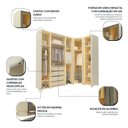 Ver imagem 7 de Guarda-Roupa Modulado Reflecta Innova 6 Portas 260cm x 240cm Mod 002 100% MDF Off White