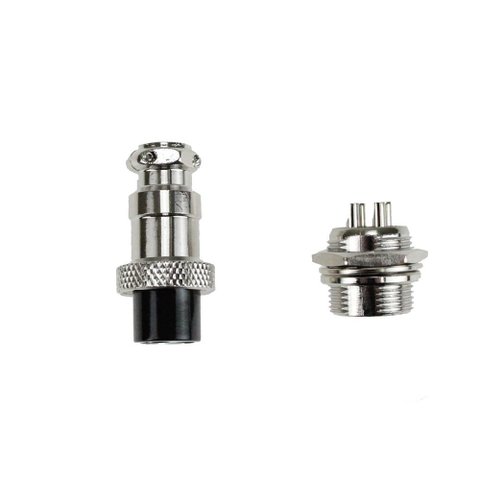 Conector Mic Macho X Femea 4 Pinos Tblack C/ 5 Pçs