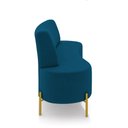 Ver imagem 6 de Sofá 2 Lugares Living 135cm Pé Ferro Dourado Maraú Veludo Azul Mnh K01 - D'Rossi