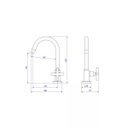 Ver imagem 2 de Torneira de Mesa Bica Alta para Lavatório Duna Clássica Cromado 1198.c64