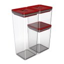 Ver imagem 6 de Kit Pote Organizador Mantimentos Hermético Cozinha Alimentos Unitermi Kit Dubai Verde