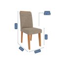 Ver imagem 2 de Kit 6 Cadeiras para Sala de Jantar Estofadas Tais Bege/Cinamomo