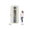 Ver imagem 5 de Guarda Roupa Modulado Canto Oblíquo Predileto 1 Porta Areia - Móveis Henn