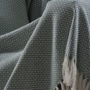 Ver imagem 2 de Manta Decorativa para Sofá Boho Hebrom Verde Fastlar Manta 100% Algodão 140x250cm