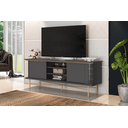 Ver imagem 1 de Rack Bancada Golden para Tv até 60 Polegadas 2 Portas Grafite Nature Liberty Móveis