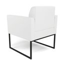 Ver imagem 3 de Kit 2 Poltronas Base Industrial Preto Marisa Corino Branco D03 - D'Rossi