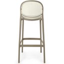 Ver imagem 6 de Kit 2 Banqueta Alta com Encosto Roma em Polipropileno - Branco/cinza Escuro