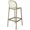 Ver imagem 5 de Kit 2 Banqueta Alta com Encosto Roma em Polipropileno - Branco/cinza Escuro