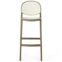 Ver imagem 3 de Kit 2 Banqueta Alta com Encosto Roma em Polipropileno - Branco/cinza Escuro