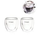 Ver imagem 5 de 2 Copos Parede Dupla em Vidro 80ml Bugatti