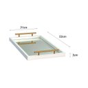 Ver imagem 5 de Bandeja Decorativa Espelhada 3mm para Cantinho Café 31x52:dourado Fosco