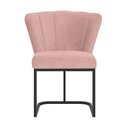Ver imagem 4 de Cadeira Jantar Flor Mesa Cozinha Reforçada Base Metal Preta Rosa