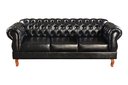 Ver imagem 2 de Sofá Chesterfield 3 Lugares Com 2 Poltronas Decorativa Duquesa - Couríssimo Preto