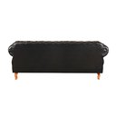Ver imagem 3 de Sofá Chesterfield 3 Lugares Com 2 Poltronas Decorativa Duquesa - Couríssimo Preto