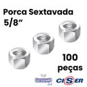 Ver imagem 2 de Porca Sextavada 5/8" Zincado - 100 Un Ciser