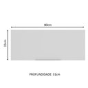 Ver imagem 7 de Armário Aéreo Madesa Stella 80 cm 1 Porta Basculante Branco