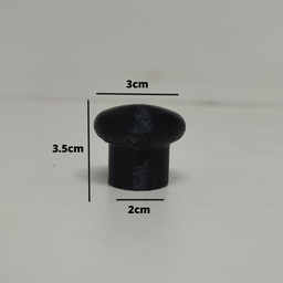 puxador bolinha plastico preto c 1 pc - 2