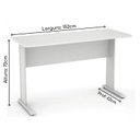 Ver imagem 2 de Mesa Escritório 1,50×0,60m – S/ Gavetas – INCOFLEX – CINZA/CINZA – 43081