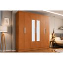 Ver imagem 1 de Guarda Roupa Casal 6 Portas (2 c/ Espelho) e 3 Gavetas PH1127 Carvalho - Herval