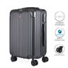 Mala de Bordo Abs para Viagem Swiss Go Suiça Cadeado Integrado Rodas Giro 360º Cinza - 2