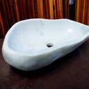 Ver imagem 1 de Cuba Pia Lavabo Banheiro Pedra Natural Mármore Branco Polido