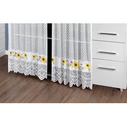 Cortina Pia Vitro Renda Cozinha Girassol 1,60x0,80 Alt - 5